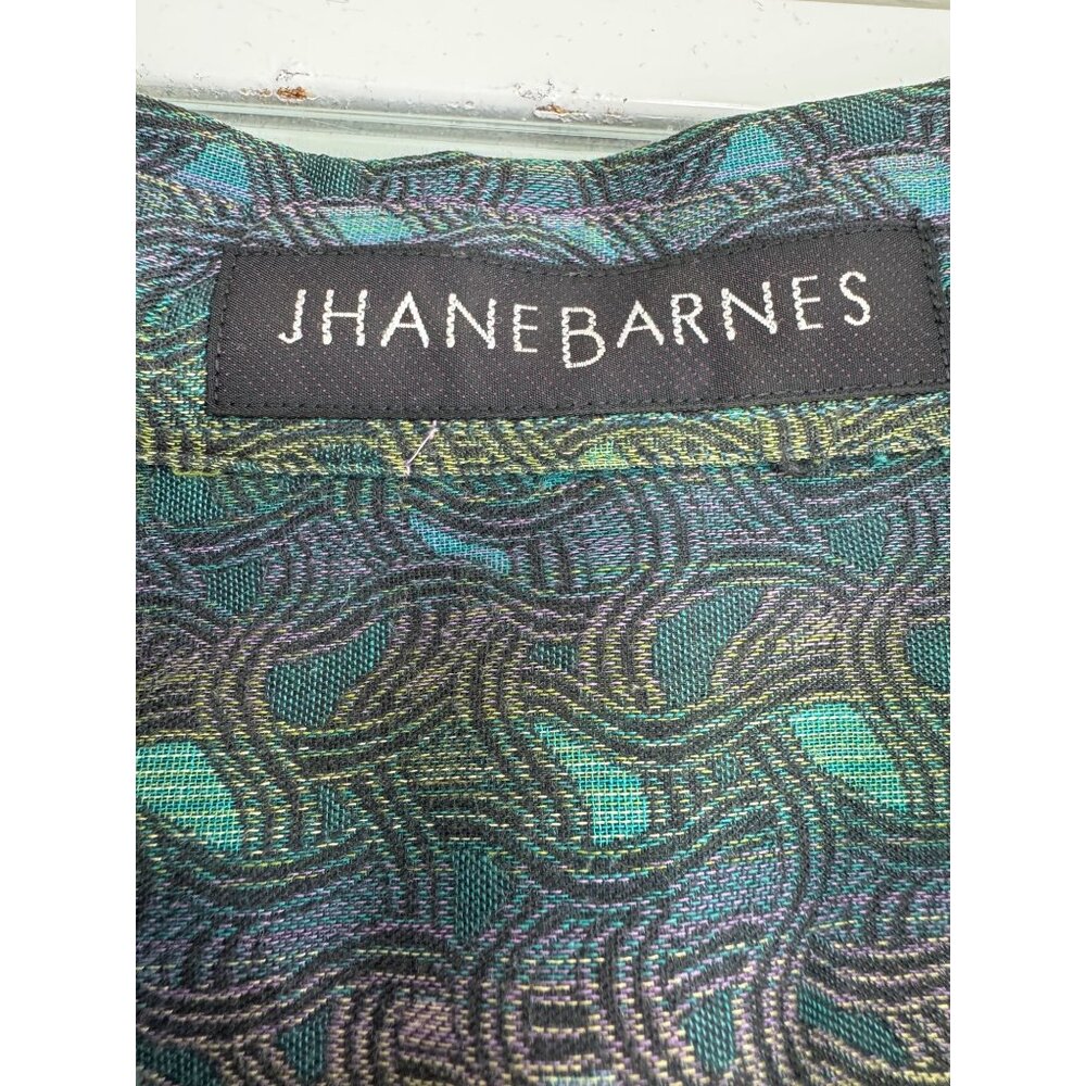 Jhane Barnes Men Shirt XL Abstract Psychedelic Long Sleeve Button Up Disco - Picture 4 of 8
